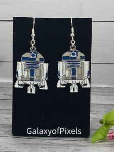 Famous R2 unit Enamel Charm Dangle Earrings